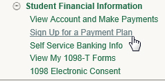 click sign up for payment plan option click sign up for payment plan option